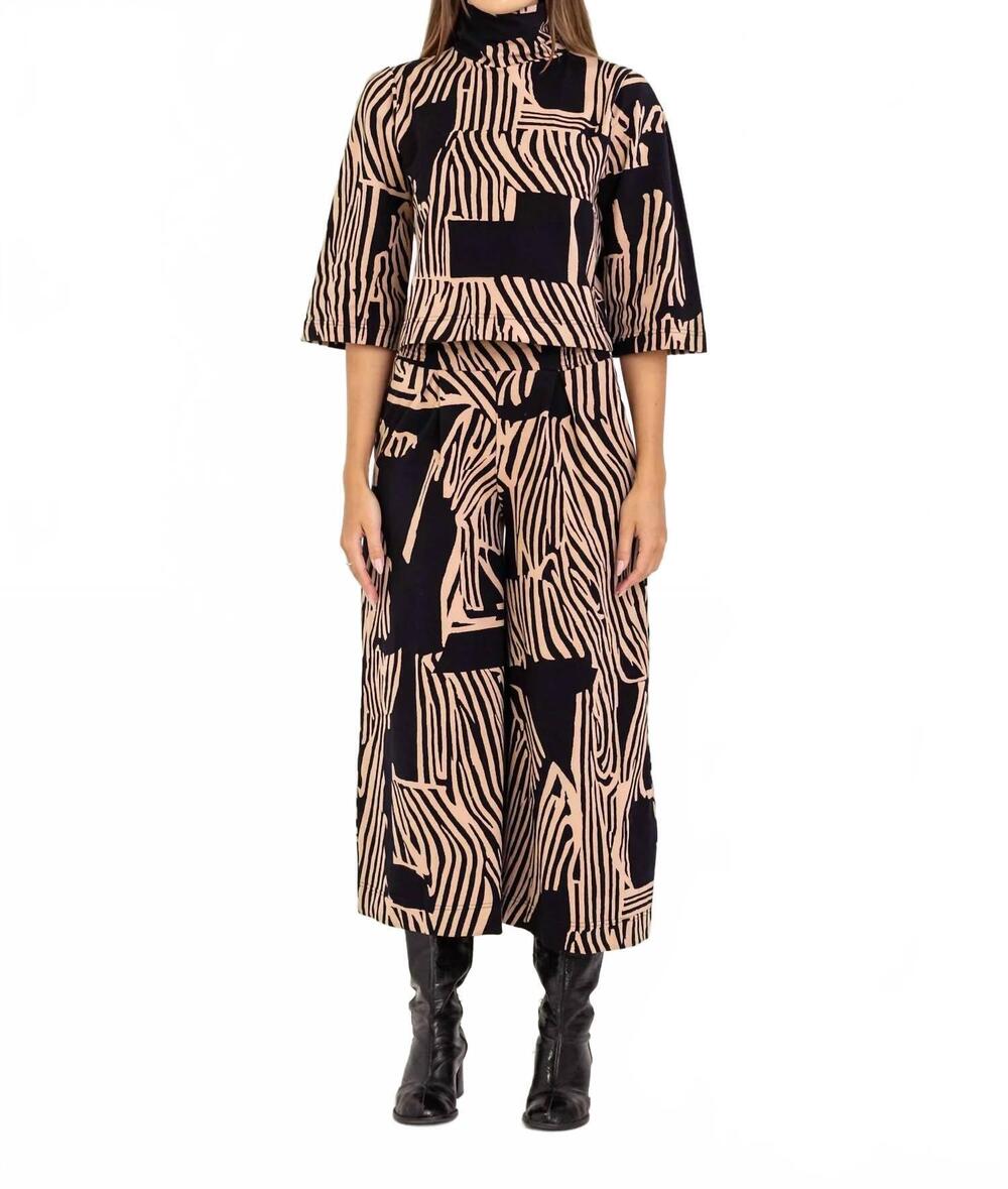 NEW BEL KAZAN atlas wide leg pants in black captain